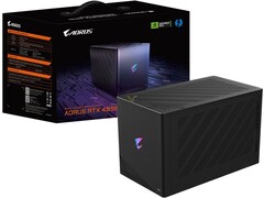 A caixa de jogos AORUS RTX 4090 estará disponível no final deste ano. (Fonte da imagem: Gigabyte via VideoCardz)