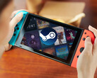 O Proton 11.0-Beta 1 já está disponível. Na foto: uma imagem promocional editada mostrando o Switch 1 executando o Steam.