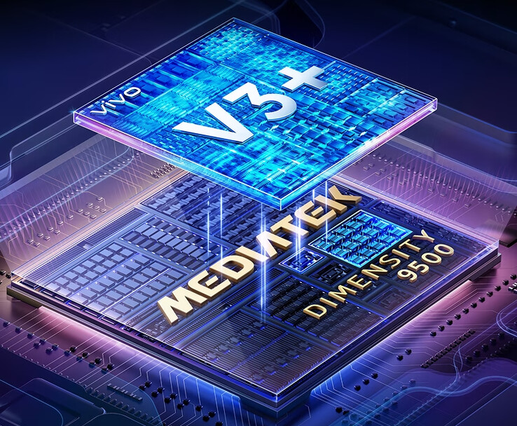 O Vivo X300 e o X300 Pro combinam o chipset Dimensity 9500 da MediaTek com um chipset de imagem V3+ da própria Vivo. (Fonte da imagem: Vivo)
