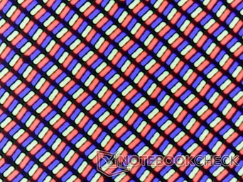 Subpixels RGB crocantes por causa da sobreposição brilhante