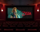 O filme Zelda é exibido em um cinema (Fonte da imagem: Nintendo of America com edições)