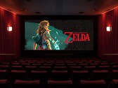O filme Zelda é exibido em um cinema (Fonte da imagem: Nintendo of America com edições)