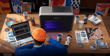 Fluxo de trabalho da impressora E1 UV.