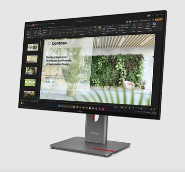 Vista frontal do monitor OLED Lenovo P27UL.