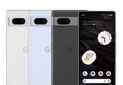 O Pixel 7a deve estar disponível em geral nessas três cores, além de uma quarta opção exclusiva da Google Store. (Fonte da imagem: Roland Quandt - editado)