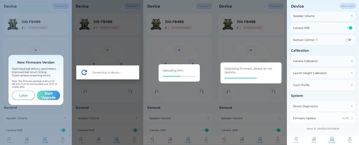 Atualização de firmware.