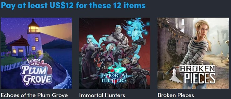 Imagem decorativa. A segunda camada contém 12 itens (Fonte da imagem: Humble Bundle)