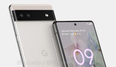 Um renderizador &quot;Pixel 6a&quot;. (Fonte: OnLeaks)