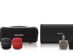 Linha de alto-falantes portáteis LG Xboom 2026. Acima à esquerda: Xboom Stage 501, canto superior direito: Xboom Blast, canto inferior direito: Xboom Mini, canto inferior esquerdo: Xboom Rock. (Fonte da imagem: LG)