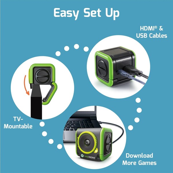O LeapMove é fácil de configurar e não requer conexão com a Internet. (Fonte da imagem: LeapFrog)