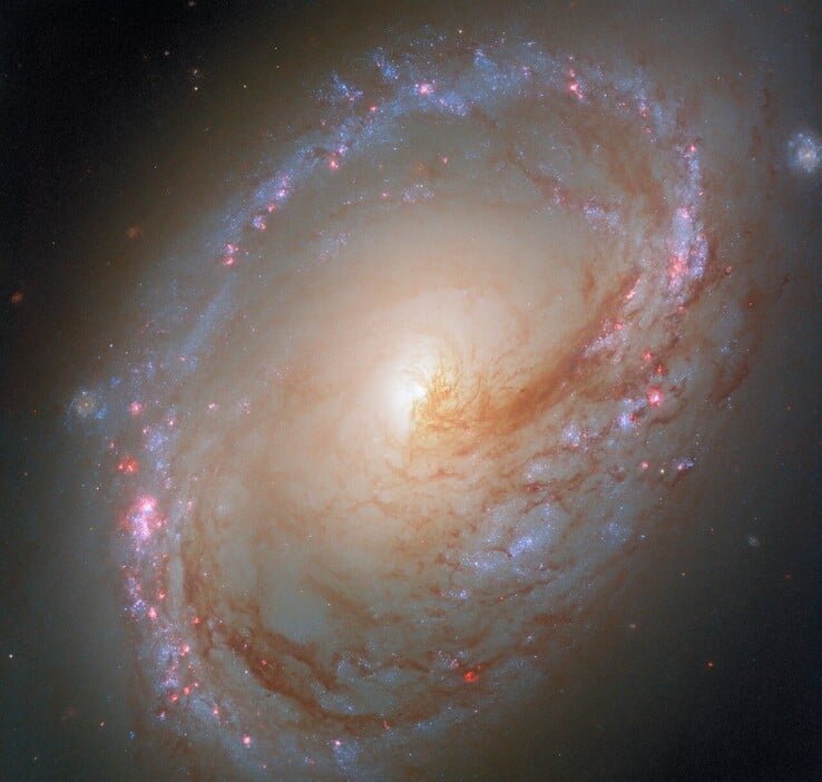 A imagem mais recente da galáxia Messier 96 (Fonte da imagem: ESA, NASA, F. Belfiore e D. Calzetti)