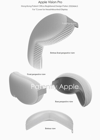 As patentes indicam uma capa para o Vision Pro feita de um tecido de toque suave (Fonte: PatentlyApple)