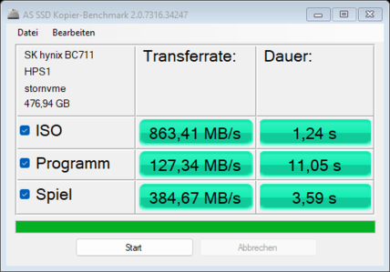 AS SSD - copiar benchmark