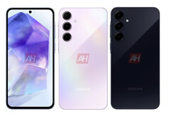 O Galaxy A55 vazou em três cores até o momento. (Fonte da imagem: Android Headlines)