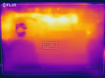 Imagem térmica sob carga - lado inferior