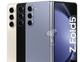 O Galaxy Z Fold5 estará disponível em geral em três cores de lançamento. (Fonte da imagem: @_snoopytech_)