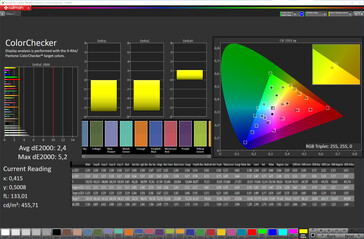 Cores (perfil: Normal, temperatura de cor: Frio, espaço de cor alvo: sRGB)