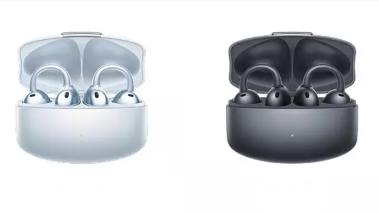 Os fones de ouvido Enco Clip vêm em duas cores. (Fonte: Oppo CN)