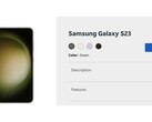 Samsung Galaxy S23 AT&amp;T listagem (Fonte: CNET)