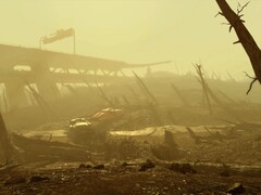 Imagem do jogo Fallout 4 mostrando uma paisagem desolada. (Fonte da imagem: Steam)