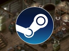 Uma imagem mostrando o logotipo do Steam e o jogo The Pale Beyond, agora com 80% de desconto.