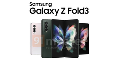 Um novo renderizador Z Fold3. (Fonte: 91Mobiles)