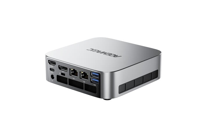 O mini PC AceMagic F2A possui uma ampla variedade de opções de E/S, incluindo USB 4 e Ethernet de 2,5 G. 