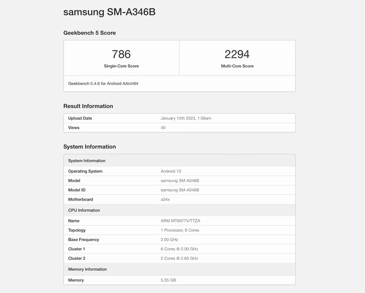 (Fonte de imagem: Geekbench)