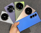 A safra atual de smartphones dobráveis em estilo livro, incluindo os recentes X Fold5, Find N5 e Galaxy Z Fold7, da esquerda para a direita. (Fonte da imagem: avaliação de Xiaobai)