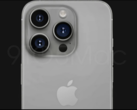 Renderização da aparência do iPhone 15 Pro 