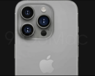 Renderização da aparência do iPhone 15 Pro "Cinza Titã", como dizem os rumores. (Fonte: 9to5Mac)