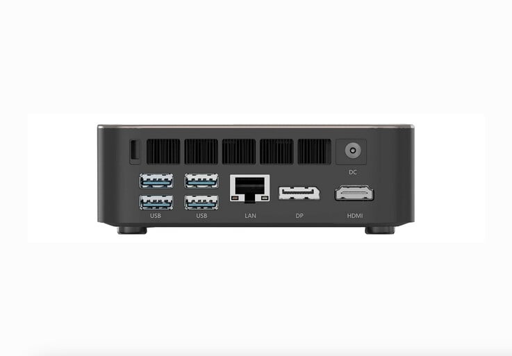 O mini PC Links LC7530 possui uma variedade generosa de portas, incluindo seis portas USB 3.2 Tipo A.