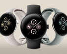 O Pixel Watch 2 em três de suas quatro combinações de cores. (Fonte da imagem: @evleaks)