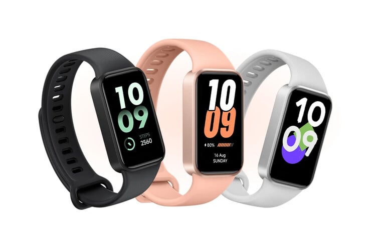 A Xiaomi comercializa a Smart Band 11 Active nos acabamentos Preto, Cinza e Rosa Pomelo.