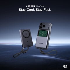 O carregador portátil magnético MagFlow Pro possui uma bateria de 10.000 mAh
