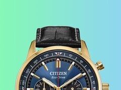 O novo Racing Chronograph da Citizen combina um mostrador azul com uma caixa em tom dourado