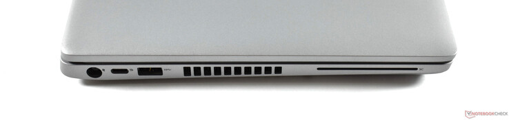 Esquerda: Fonte de alimentação, USB-C 3.2 Gen 1, USB-A 3.0, leitor de cartões inteligentes