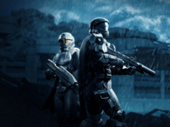 Arte mostrando o Helldivers 2 x Halo ODST Warbond (fonte da imagem: Xbox)