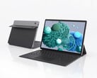 O S13 Neo está disponível atualmente por US$ 576 no AliExpress. Na foto: uma imagem promocional mostrando a parte frontal e traseira do conversível com o teclado magnético acoplado.