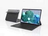 O S13 Neo está disponível atualmente por US$ 576 no AliExpress. Na foto: uma imagem promocional mostrando a parte frontal e traseira do conversível com o teclado magnético acoplado.