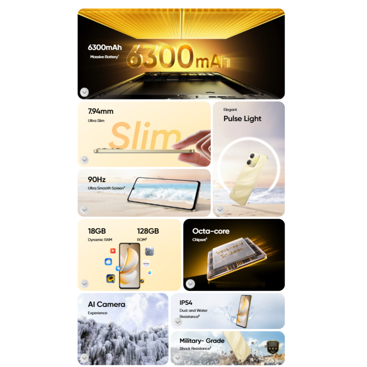 Principais recursos do Realme Narzo 80 Lite 4G (Fonte da imagem: Realme)