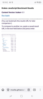 Benchmark Kraken - Firefox (Fonte da imagem: Captura de tela - Sergey Tarasov - Notebookcheck)