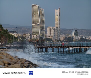 Vivo X300 Pro 200 mm com teleconversor.