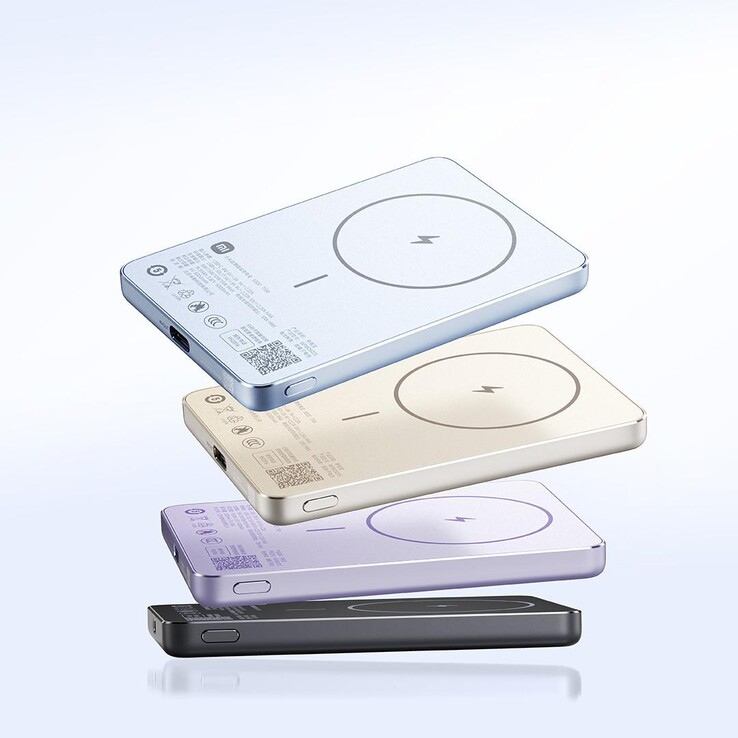 O Xiaomi Magnetic Ultra-thin Power Bank 5000 7.5W. (Fonte da imagem: Xiaomi)