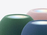 O HomePod mini 2 em três das suas cinco cores de lançamento.