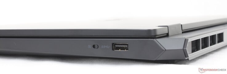 Correto: botão de desligamento da câmera, USB-A (5 Gbps)