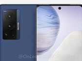 O Vivo X70 Pro tem uma tela de 6,5 polegadas e câmeras com a marca Zeis. (Fonte de imagem: OnLeaks &amp; 91Mobiles)