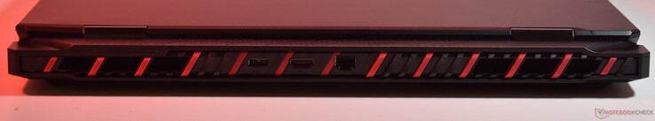 parte traseira: carregamento proprietário, HDMI, RJ45-Ethernet