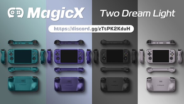 O MagicX Two Dream Light tem botões pretos para todas as quatro variantes de cores.