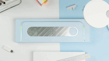 Teclado mecânico sem fio ND104 em azul (Fonte da imagem: Chilkey)